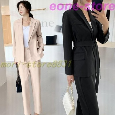 通勤 パンツスーツ ブラック フォーマル スーツ レディース 黒 Ol オフィススーツ 2点 代 春 秋 テーラードジャケット 通販 Lineポイント最大get Lineショッピング