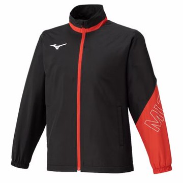MIZUNO 美津濃 外套 童裝 大童 男女童 運動立領外套 防潑水 黑 32MEC93209