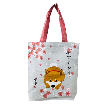 日本 FRIENDSHILL 手提包/托特包 柴犬賞櫻  39 x 38cm  1個