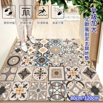 【嵐楓居家】高彈絲圈清潔刮泥可裁剪絲圈地墊-80x120cm(加大款絲圈踏墊/玄關墊/進門墊/地毯)-多款任選_廠商直送