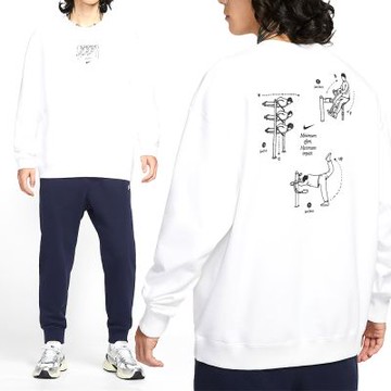 Nike As M Nsw Gfx Fleece Ft Gcel 長袖 男款 白色 寬鬆 大學T IO2731-100