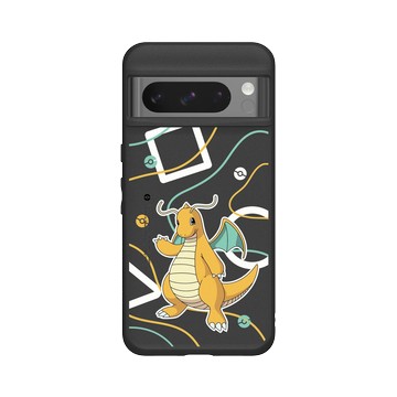 Pixel 8 Pro SolidSuit 黑 - 寶可夢 Pokemon - 幾何系列-快龍