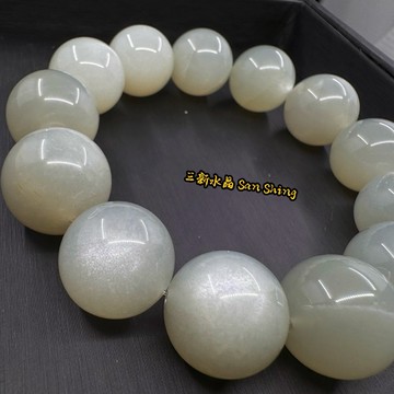 銀月光手珠 18mm 月光石 銀月光 白月光 🌠三新水晶🌠 白月光 white moonstone