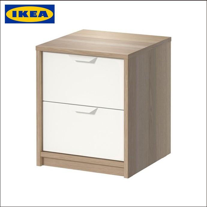 IKEA/イケア 2段収納チェスト ベッドサイドテーブル チェスト デスク脇