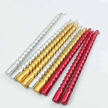 歐式燭臺蠟燭西餐浪漫婚慶螺旋長桿蠟燭圣誕生日蠟燭浪漫螺紋