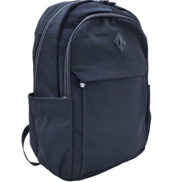 Misstery 後背包防潑水多格層休閒旅遊後背包-黑03548BK