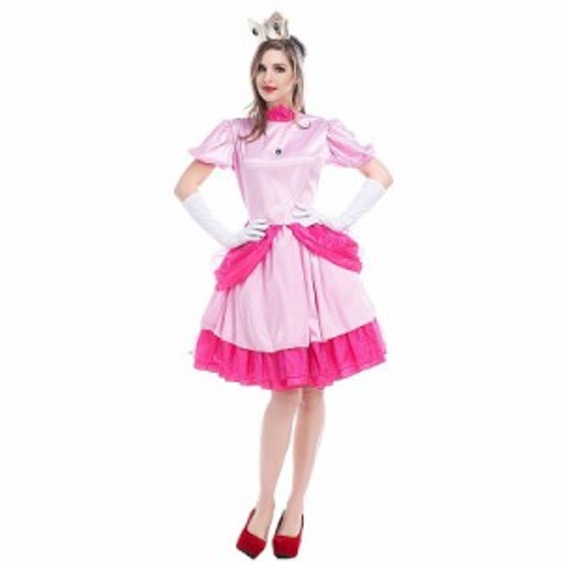 ピーチ姫 マリオ お姫様 ドレス 高品質 ハロウィン 衣装 cosplay 仮装 マリオ風 pink pricess 文化祭 学園祭 パーティー 舞台  イベント | LINEブランドカタログ