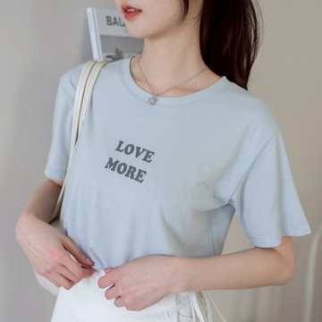 LOVEMORE英文彈力短袖上衣 GJ180501 【現貨】