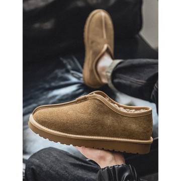 低幫復古翻毛皮冬季保暖雪地靴