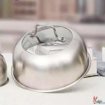 不銹鋼鍋蓋304食品級家用蒸鍋蓋子高蓋加厚炒鍋蓋加高拱形炒鼎蓋