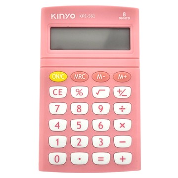 Kinyo 繽紛彩漾計算機 KPE-561  粉紅色  1個