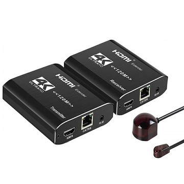 【易控王】120M 4K HDMI網路延長器 CAT5e/6/7 含IR紅外線遠端控制  (40-171-06)