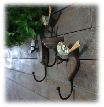 美式法式鄉村復古田園小鳥裝飾掛鉤 創意墻面掛鉤 掛衣鉤1入