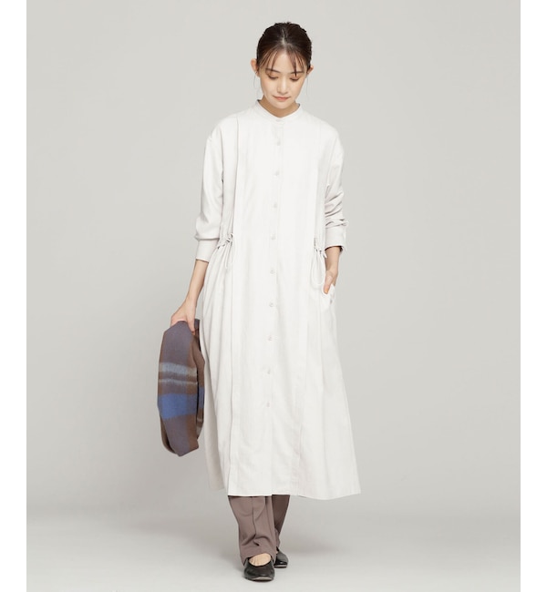 ナノ ユニバース Nano Universe ノーカラードロストシャツワンピース 長袖 通販 Lineポイント最大get Lineショッピング