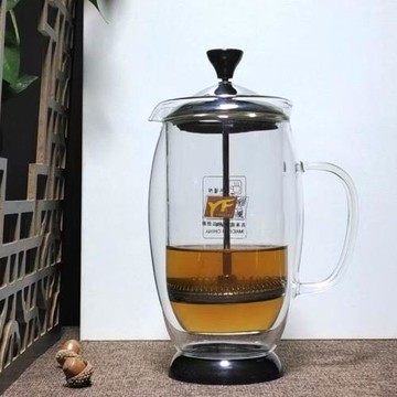 雅風雙層玻璃濾壓壺耐高溫法壓壺沖茶器手沖家用咖啡器具過濾杯