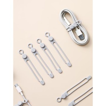 多功能硅膠扎帶束線充電數據線纏繞線理線帶電源線收納整理扣神器