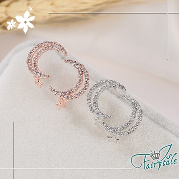 【伊飾童話】月下美人＊韓風水鑽星星耳環/多色可選