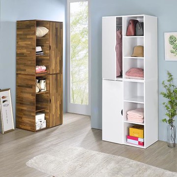 【傢俱屋】機能三格一門戀情機能衣櫥/衣櫃/收納櫃