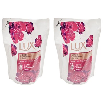 LUX 麗仕 浪漫怡香精油香氛沐浴乳補充包 散發牡丹花清香 持久留香  650ml  2包