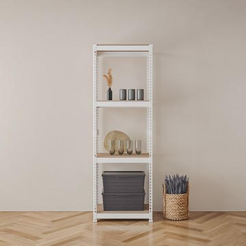 speedrack 免螺絲組裝式鐵製角鋼層架  白色  900 x 600 x 1800mm  4層