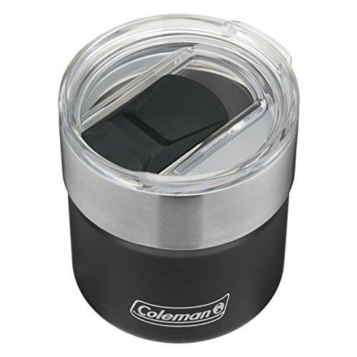 Coleman Sundowner Insulated Stainless Steel Rocks Glass with Slidable Lid,