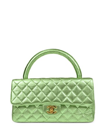 CHANEL Pre-Owned - 1992 Classic Flap handbag - women - Lamb Skin - One Size - Green