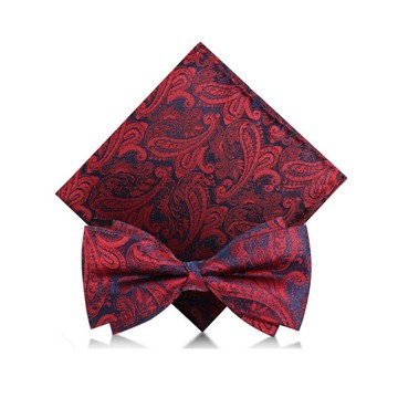 【Laifuu拉福】紅翔精品台製領結新郎結婚領結口袋巾-領結+口袋巾(二件組)