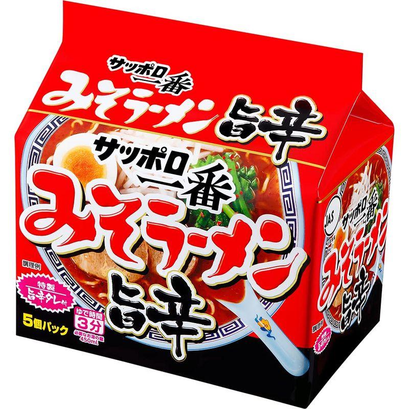 サッポロ一番 みそラーメン 旨辛 5個パック 100グラム (x 30)