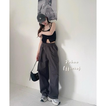 𝐑𝐎𝐇𝐍𝐀 現貨｜四季可穿！穿繩水洗工裝褲