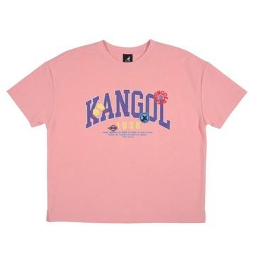 KANGOL 女 落肩寬版大印花T 6522100541