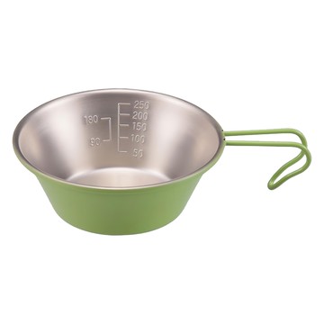 CAPTAIN STAG 鹿牌 PEARL 不鏽鋼刻度深形彩杯 320ml UH-17  綠色  1個