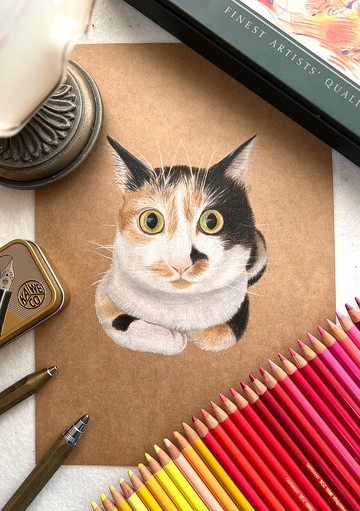 Grace Art Studio寵物色鉛筆藝術訂製  似顏繪  寵物畫  寵物肖像