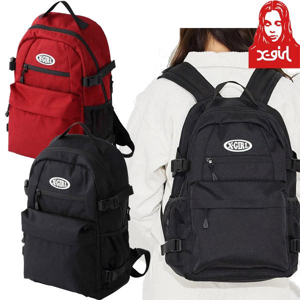 エックスガール X-GIRL OVAL LOGO BACKPACK オーバルロゴ バックパック ...