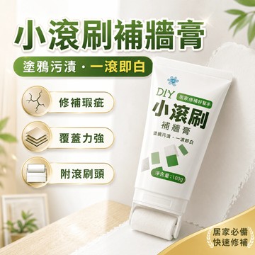 【台灣現貨】小滾刷補牆膏 快速修補 附滾刷頭 覆蓋力強 修補瑕疵 牆面修補漆 乳膠漆 牆面修補刷 修補漆 牆面遮蓋膏