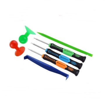 YuQi煜齊Apple蘋果修理拆機工具組NO.7075(共10樣,含一字/十字/5星起子.撬棒.拆殼棒.吸盤.零件盒.鑷子..等)