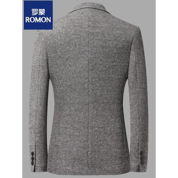 羅蒙西裝外套男上衣單韓版修身休閑羊毛呢子小西服秋季商務男裝