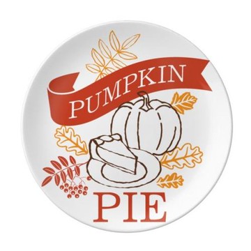 快樂感恩節線描陶瓷餐盤子8寸月光盤餐具家居禮物