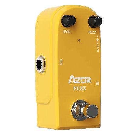 AZOR Vintage Fuzz Guitar Effect Pedal with True Bypass Mini Pedal Yellow AP-310