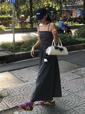 Resort long dress / Charcoal