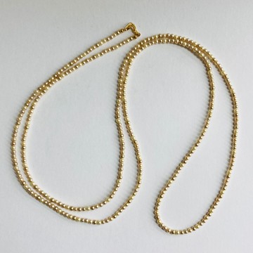 玻璃珍珠混色三用長項鍊 / 3mm 約120cm / 金色混搭 / G / made in japan