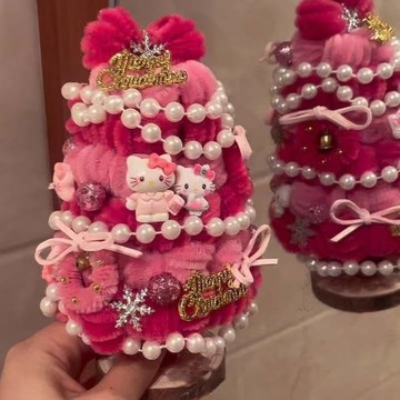 新款手工自制diy聖誕樹擺件材料包送朋友女生節日聖誕節禮物桌面