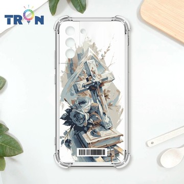 TRON 三星 S21 PLUS 十字架水彩 四角防摔載具殼 軟殼 手機殼