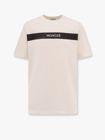 Cotton t-shirt with rubberized logo - MONCLER - gender_Man