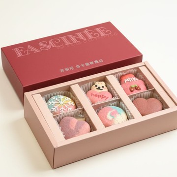 小型沙龍 減糖厚餡馬卡龍禮盒6入