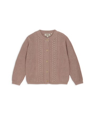 有機棉針織外套(藕粉)86cm