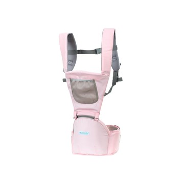MOOIMOM 沐伊孕哺 簡約時尚款坐墊式腰凳揹帶-櫻花粉