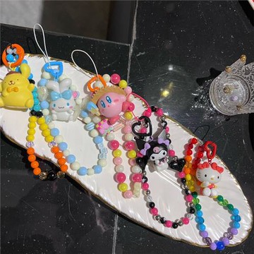 日韓少女心三麗鷗布丁狗星之卡比手機鏈掛件兩用手機殼配件網紅爆
