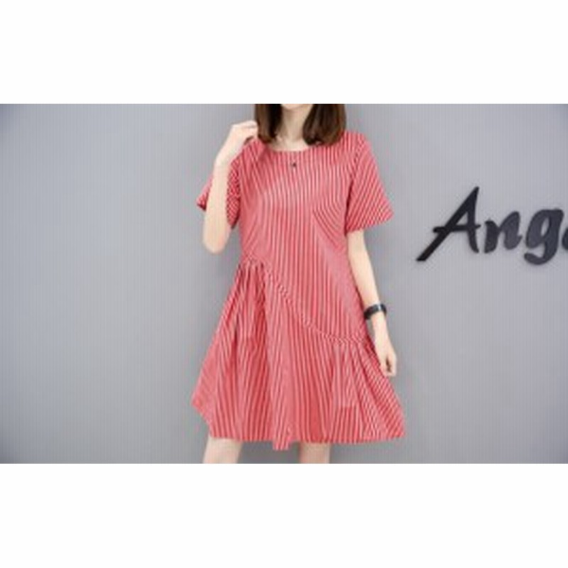 ストライプ ミニ丈 フレアワンピース ミニワンピース Aラインワンピース 半袖 レディース 韓国 オルチャン ファッション 春服 夏服 レデ 通販 Lineポイント最大1 0 Get Lineショッピング