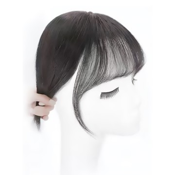 日系娃娃感3D法式瀏海，棕黑色  1個