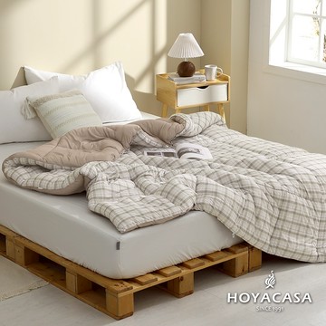 HOYACASA HEAT TECH⁺速暖泡芙印花針織被｜午後咖啡｜180x210cm